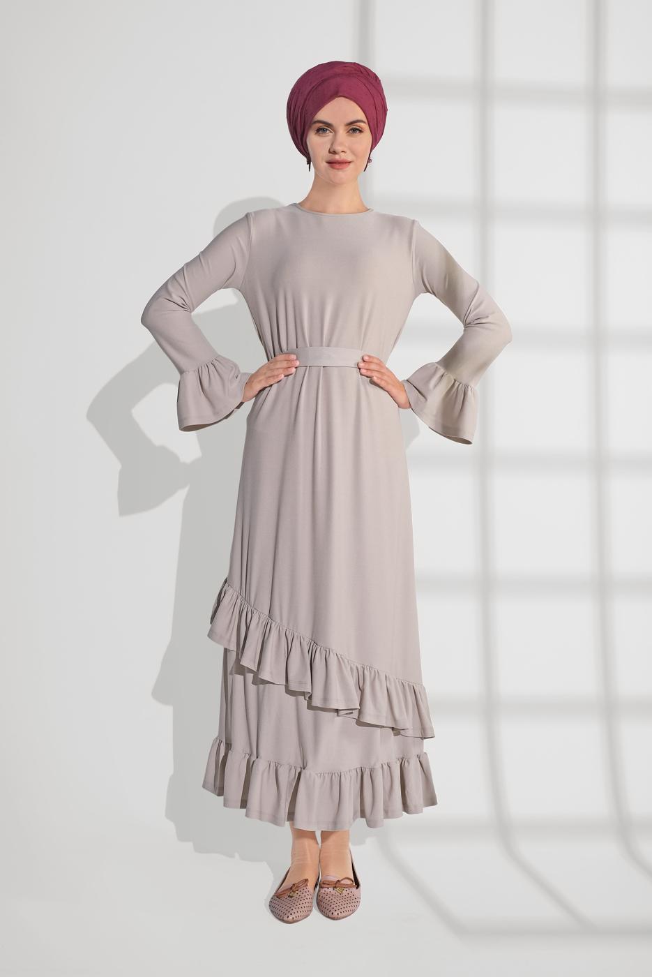 Vêtements hijab BEIGE Robe T 2216 