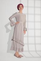 Vêtements hijab BEIGE Robe T 2216 