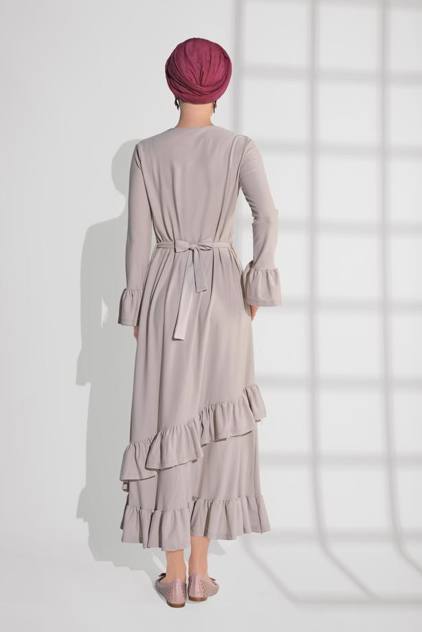 Vêtements hijab  Flywheel Detail Dress T 2216  - TRENDTESETTÜR