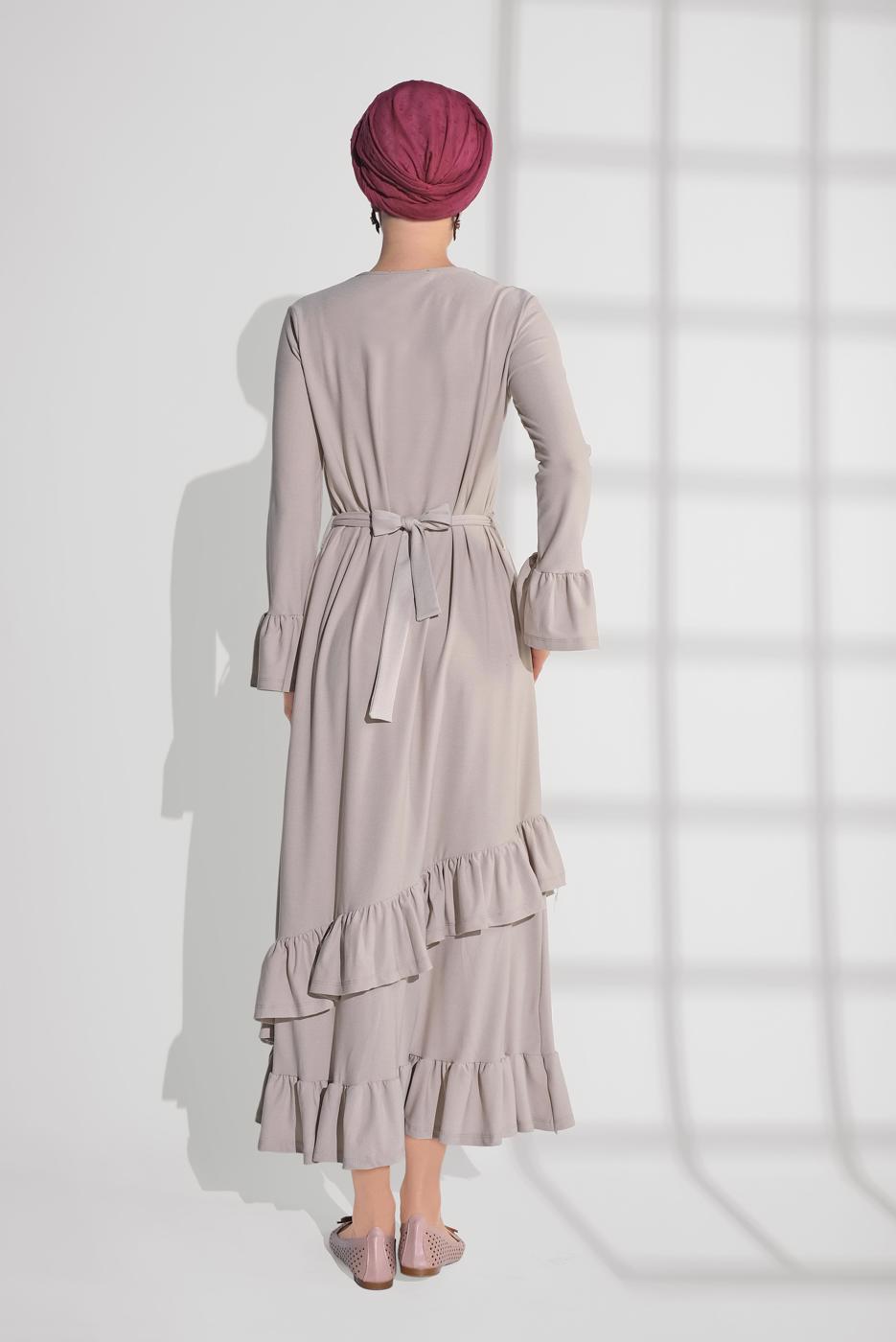 Vêtements hijab BEIGE Robe T 2216 