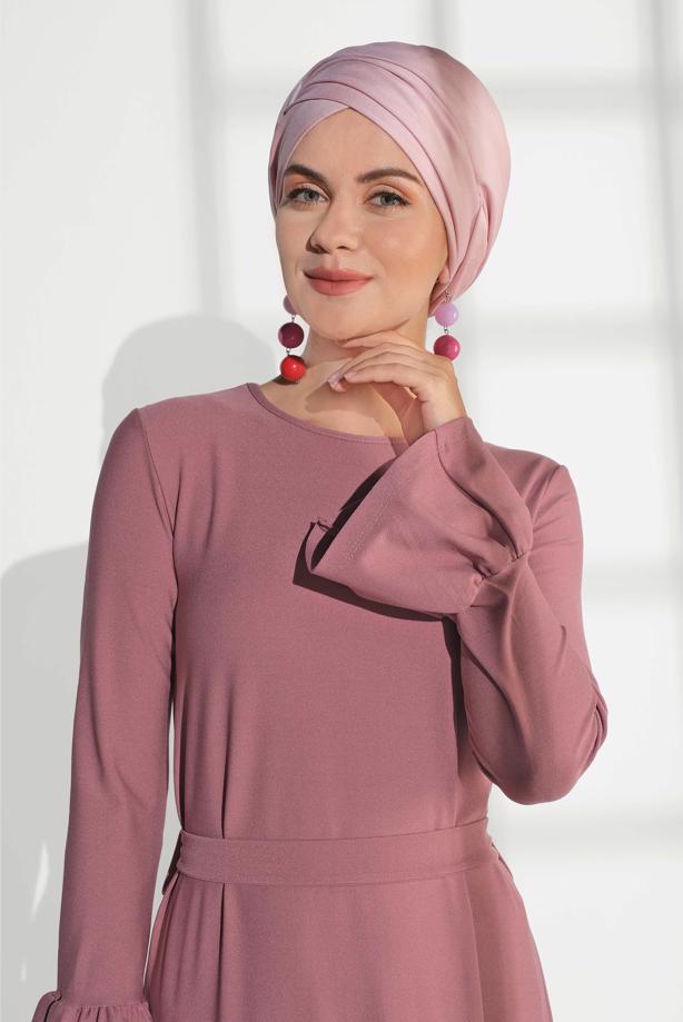 Vêtements hijab  Flywheel Detail Dress T 2216  - TRENDTESETTÜR