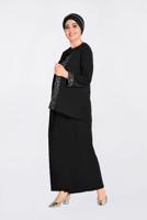 Vêtements hijab NOIR Robe T 2817