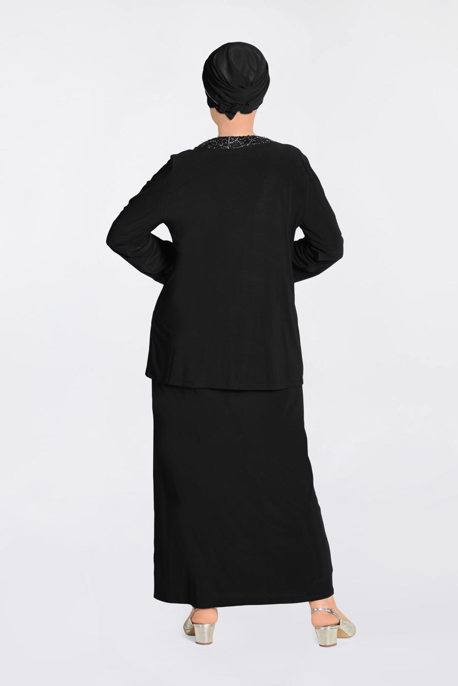 Vêtements hijab NOIR Robe T 2817