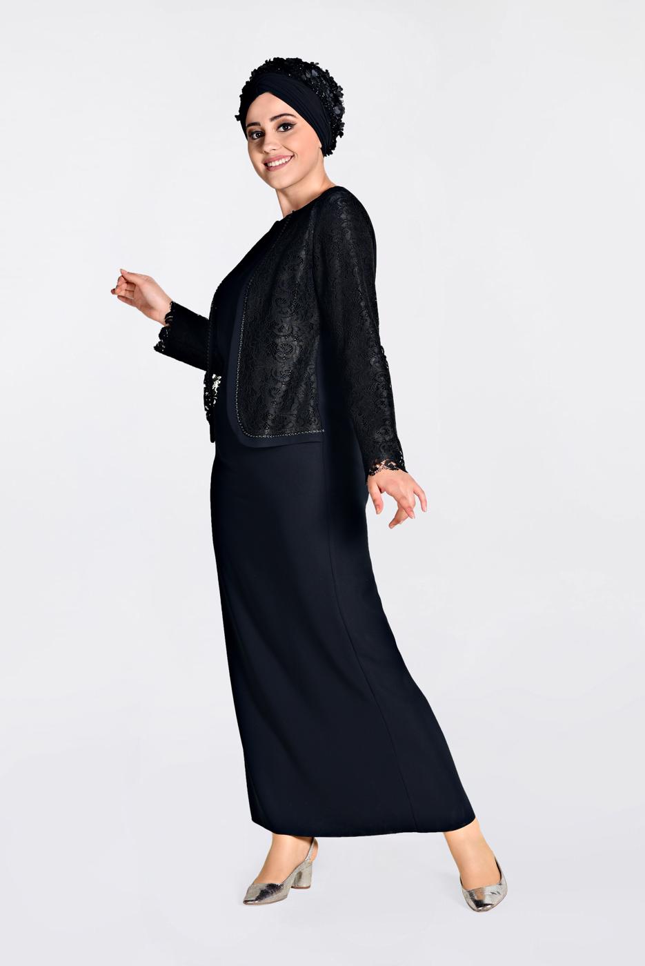 Vêtements hijab BLEU MARINE Robe T 2818