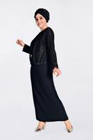Vêtements hijab BLEU MARINE Robe T 2818