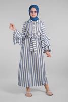 Vêtements hijab BLEU MARINE Robe T 3266 
