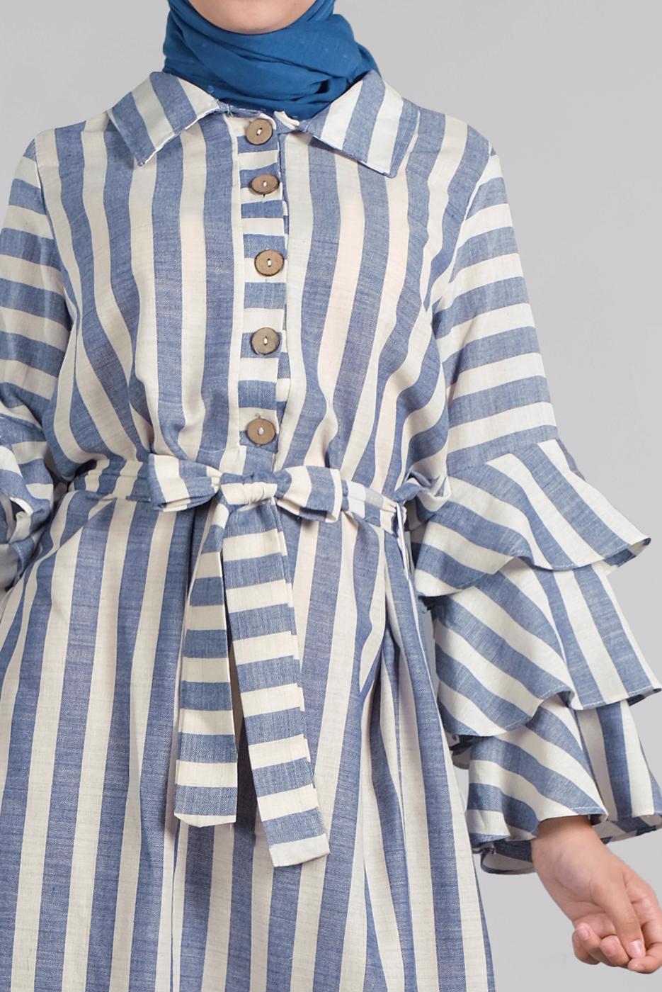 Vêtements hijab BLEU MARINE Robe T 3266 