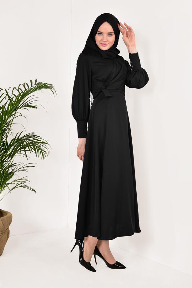 Vêtements hijab  Voluminous Sleeve Dress T 3792  - TRENDTESETTÜR