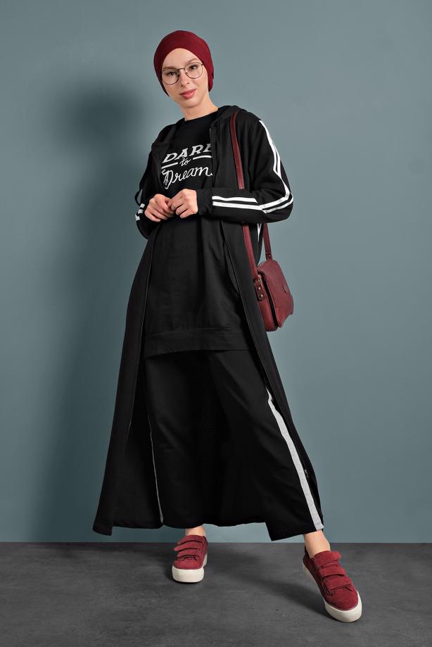 Vêtements hijab NOIR ABAYA 4202 - TRENDTESETTÜR
