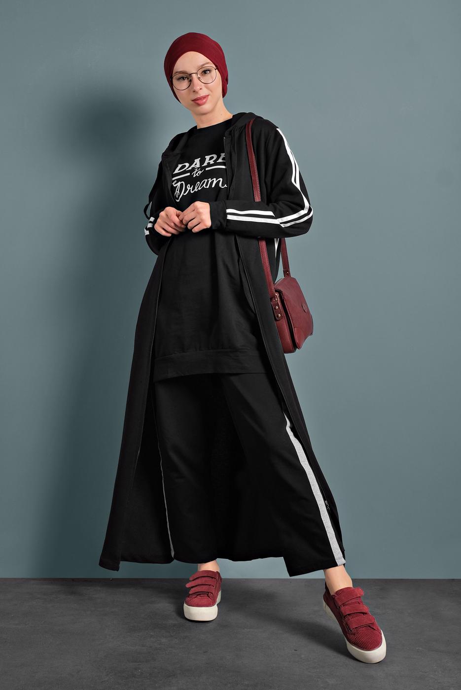 Vêtements hijab NOIR ABAYA 4202