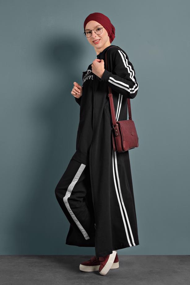 Vêtements hijab NOIR ABAYA 4202 - TRENDTESETTÜR