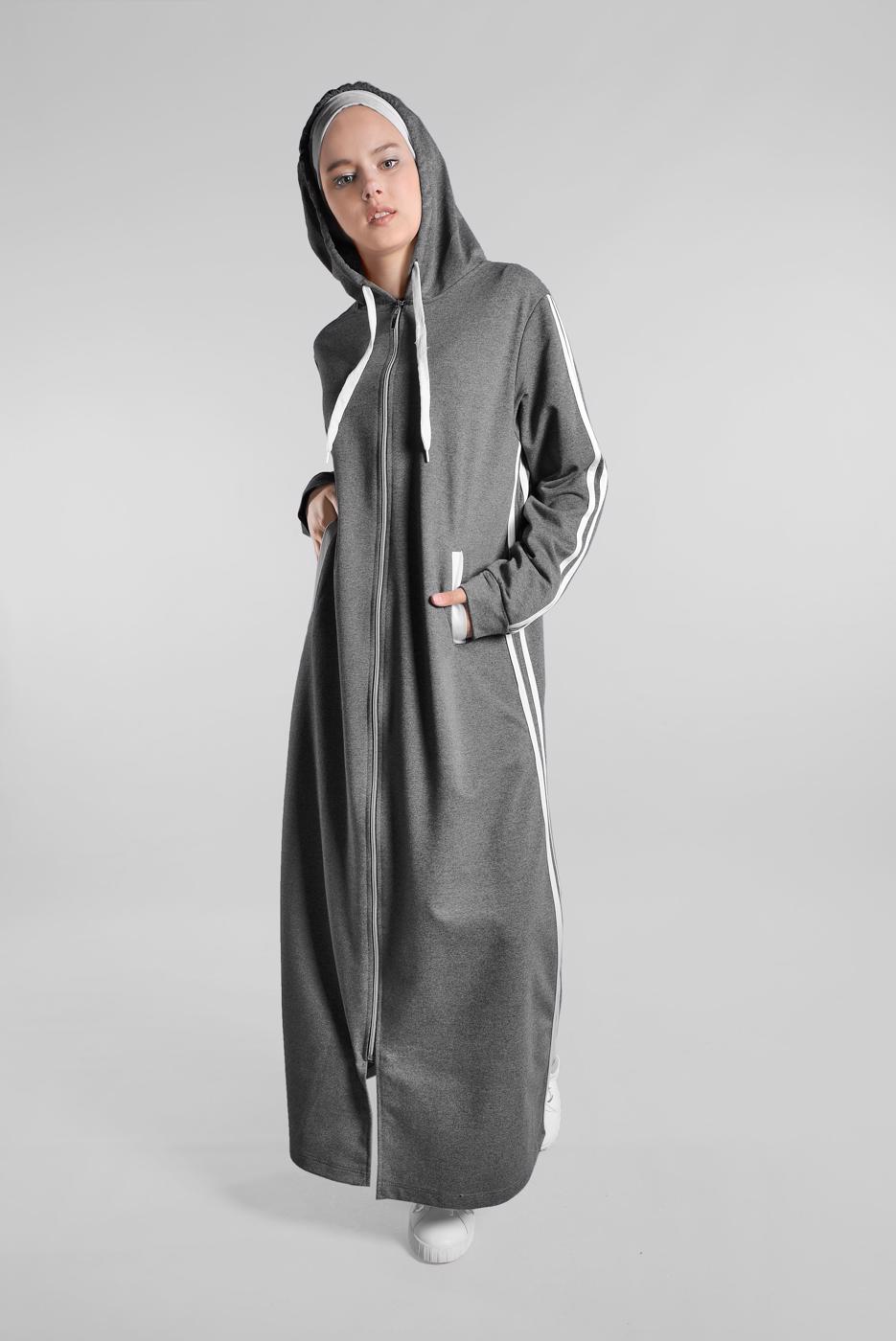 Vêtements hijab GRIS ABAYA 4202
