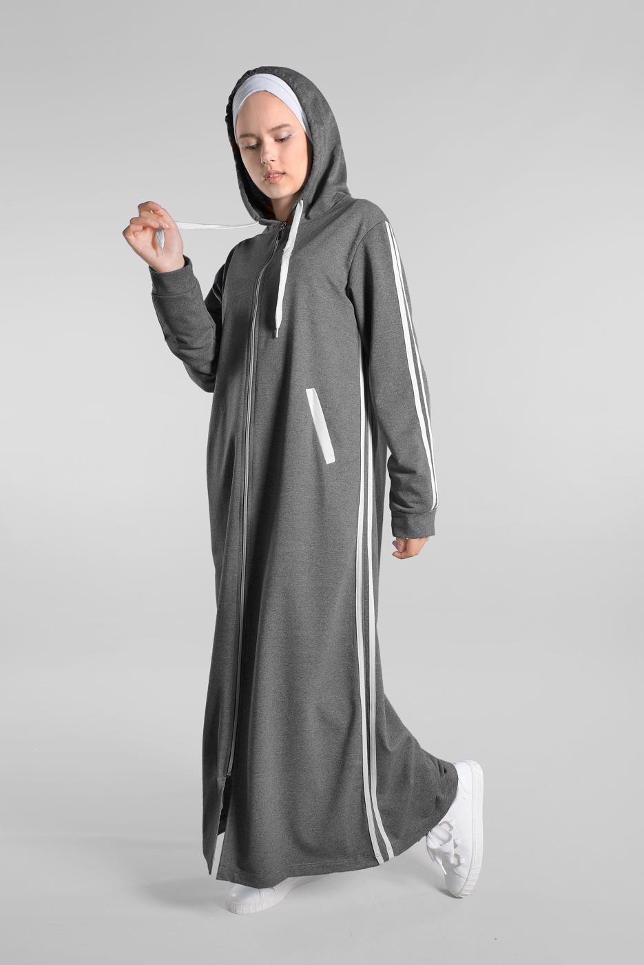 Vêtements hijab GRIS ABAYA 4202