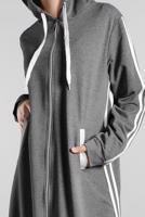 Vêtements hijab GRIS ABAYA 4202