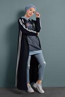 Vêtements hijab BLEU MARINE ABAYA 4202