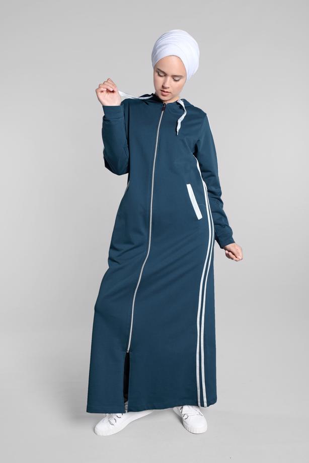 Vêtements hijab BLEU ABAYA 4202 - TRENDTESETTÜR