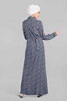 Vêtements hijab BLEU MARINE Robe T 4224 