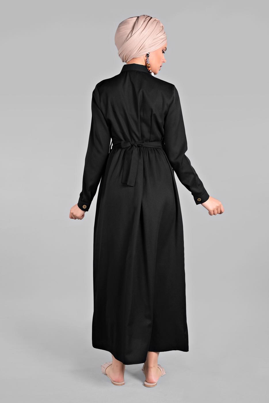 Vêtements hijab NOIR Robe T 6902 