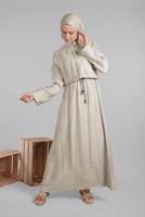 Vêtements hijab BEIGE Robe T 9937