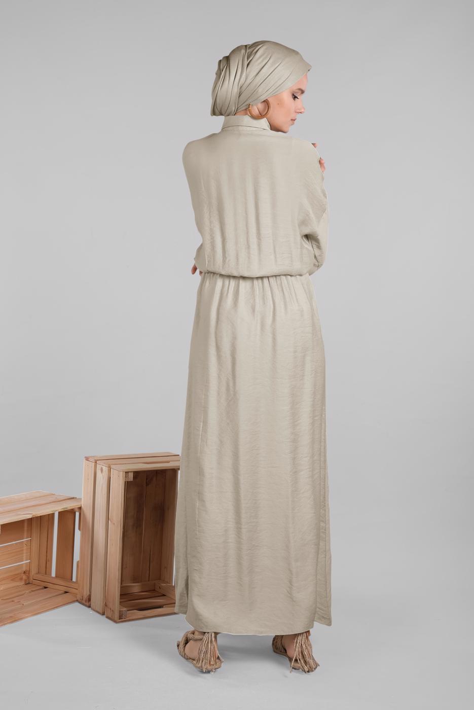 Vêtements hijab BEIGE Robe T 9937