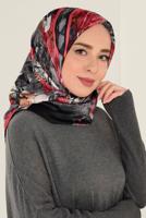 Tesettür giyim SİYAH T 11417-1 ALVİNA DESENLİ EŞARP