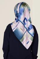 Tesettür giyim LACİVERT T 11417-1 ALVİNA DESENLİ EŞARP