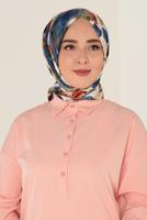 Tesettür giyim LACİVERT T 11417-1 ALVİNA DESENLİ EŞARP