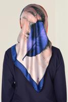 Tesettür giyim VİZON T 11418-1 ALVİNA DESENLİ EŞARP