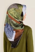 Tesettür giyim SİYAH ALVİNA DESENLİ EŞARP 12164-1