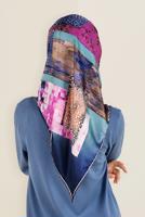 Tesettür giyim LACİVERT ALVİNA DESENLİ EŞARP 12164-1