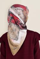 Tesettür giyim BORDO ALVİNA DESENLİ EŞARP 12164-1