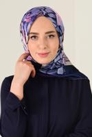 Tesettür giyim MOR T 12165-1 ALVİNA DESENLİ EŞARP