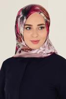 Tesettür giyim PUDRA T 12167-1 ALVİNA DESENLİ EŞARP