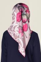 Tesettür giyim PUDRA T 12167-1 ALVİNA DESENLİ EŞARP