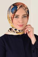 Tesettür giyim LACİVERT T 12167-1 ALVİNA DESENLİ EŞARP