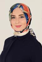 Tesettür giyim BEJ T 12167-1 ALVİNA DESENLİ EŞARP