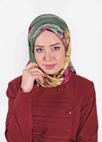 Tesettür giyim SİYAH ALVİNA DESENLİ EŞARP 12168-1 