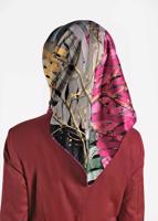 Tesettür giyim SİYAH ALVİNA DESENLİ EŞARP 12168-1 