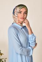 Tesettür giyim SİYAH ALVİNA DESENLİ EŞARP 12168-1 