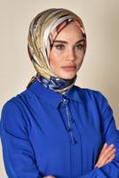 Tesettür giyim LACİVERT ALVİNA DESENLİ EŞARP 12168-1 