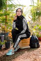 Tesettür giyim SİYAH KOLLARI PAYET DETAYLI EŞOFMAN TAKIMI 44291