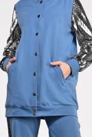 Tesettür giyim LACİVERT KOLLARI PAYET DETAYLI EŞOFMAN TAKIMI 44291