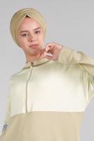 Tesettür giyim YEŞİL FERMUARLI CEP DETAYLI 2&prime;Lİ EŞOFMAN TAKIM 55104