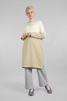 Tesettür giyim YEŞİL FERMUARLI CEP DETAYLI 2&prime;Lİ EŞOFMAN TAKIM 55104