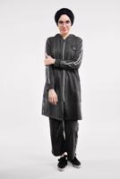 Tesettür giyim GRİ YANLARI ŞERİTLİ EŞOFMAN TAKIMI 0101