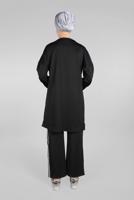 Tesettür giyim SİYAH SİM ŞERİT DETAYLI EŞOFMAN TAKIM 2211