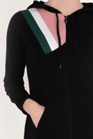 Hijab clothing BLACK Cotton Tracksuit Abaya T 4538