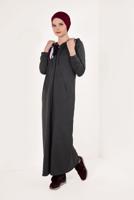 Hijab clothing GREY Cotton Tracksuit Abaya T 4538 