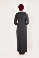 Hijab clothing GREY Cotton Tracksuit Abaya T 4538 