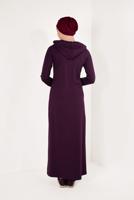 Tesettür giyim BORDO PAMUKLU EŞOFMAN FERACE 4538